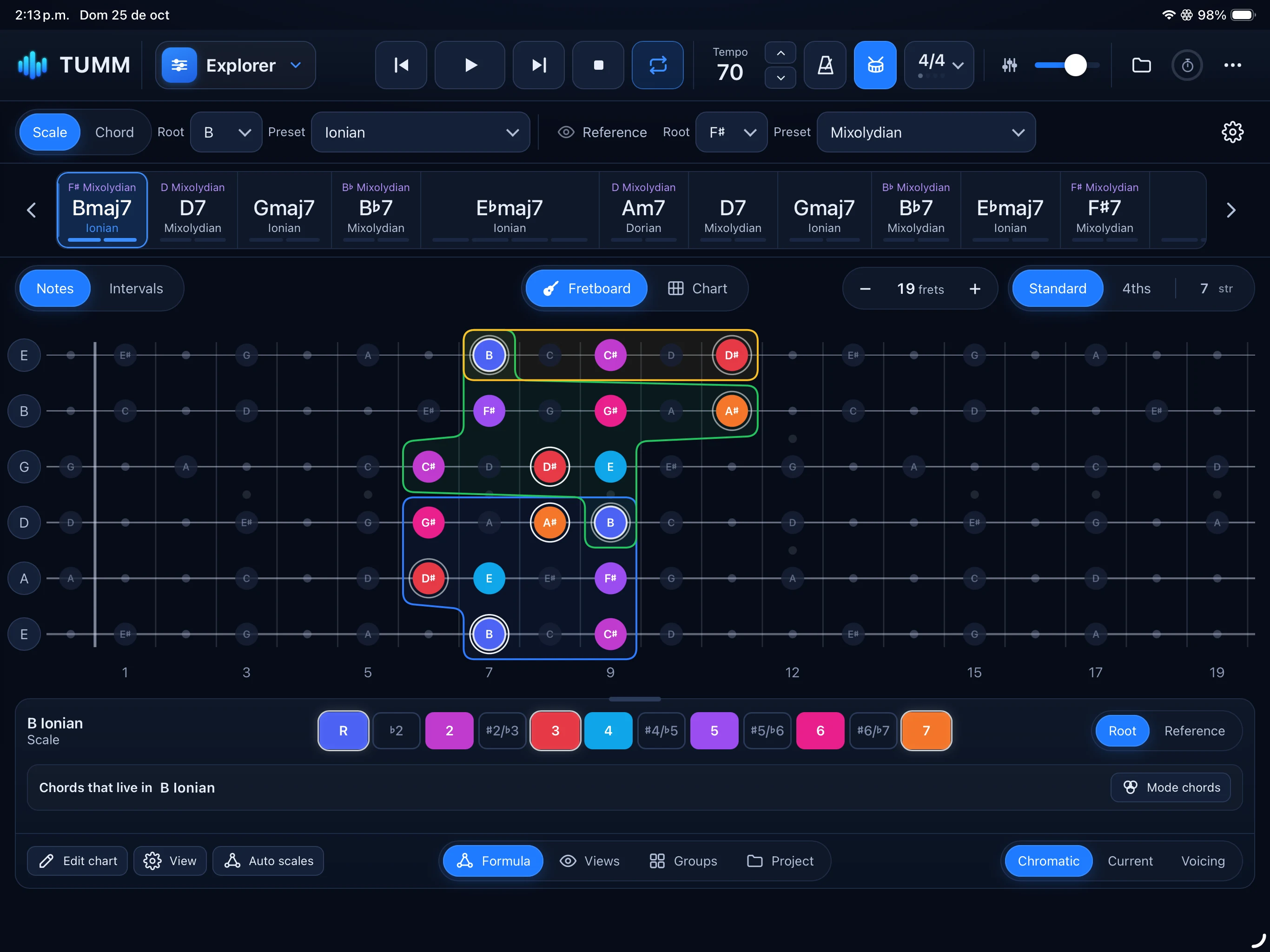 Uncropped real TUMM Explorer screenshot on iPad, displaying a 4:3 interface